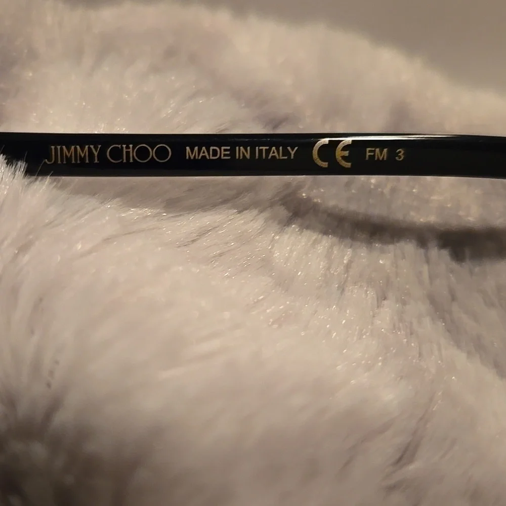 Jimmy Choo Black and Gold River Sunglasses Brand New in Case